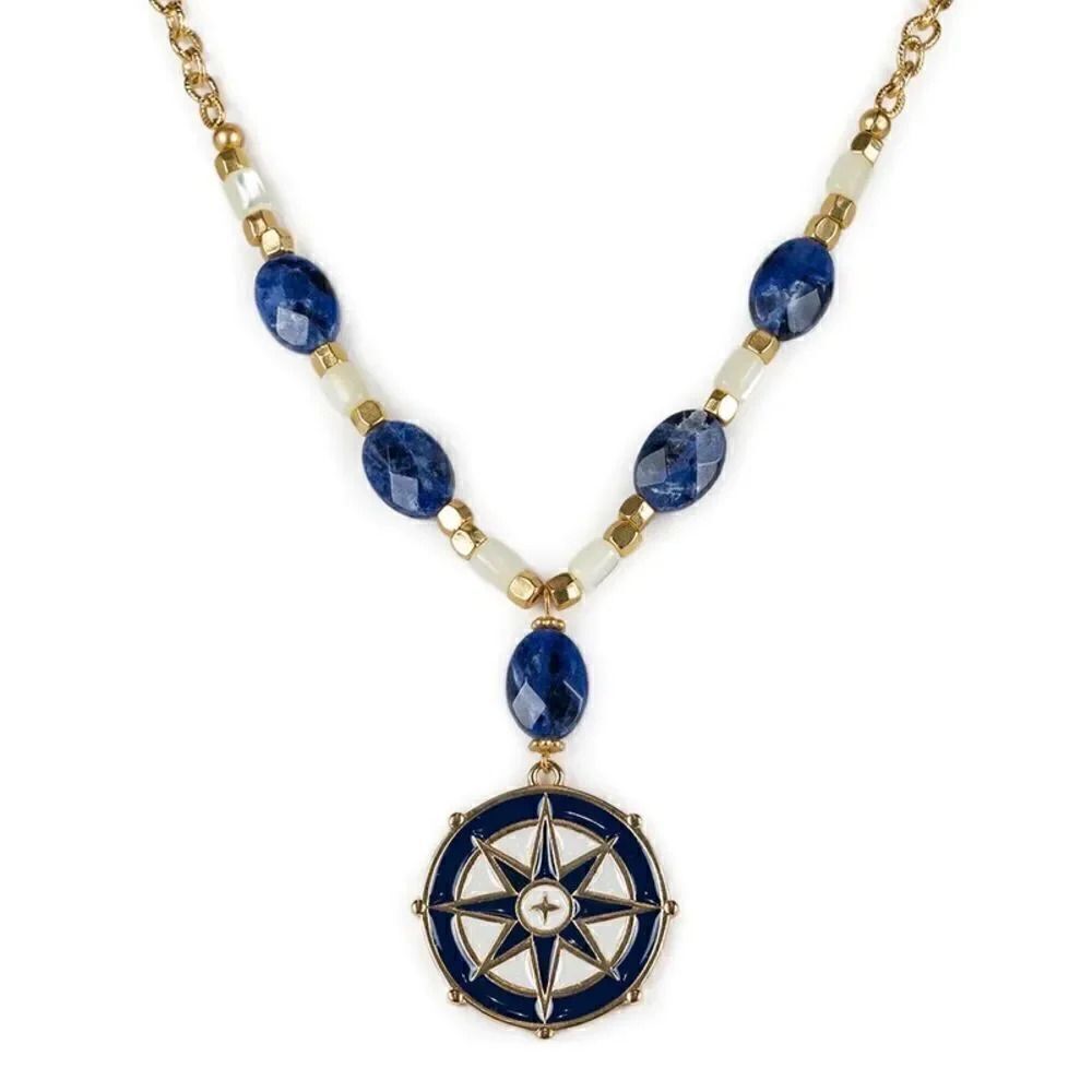 NWT Patricia Nash Compass Pendant Necklace French Riviera Compass #PNNK - Picture 3 of 7